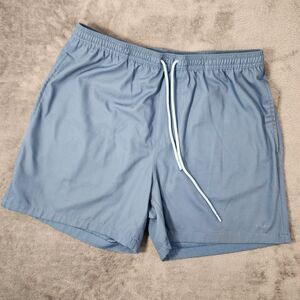 Huk Mens Pursuit Volley Swim Trunks Shorts Blue Large Above Knee Lining Removed